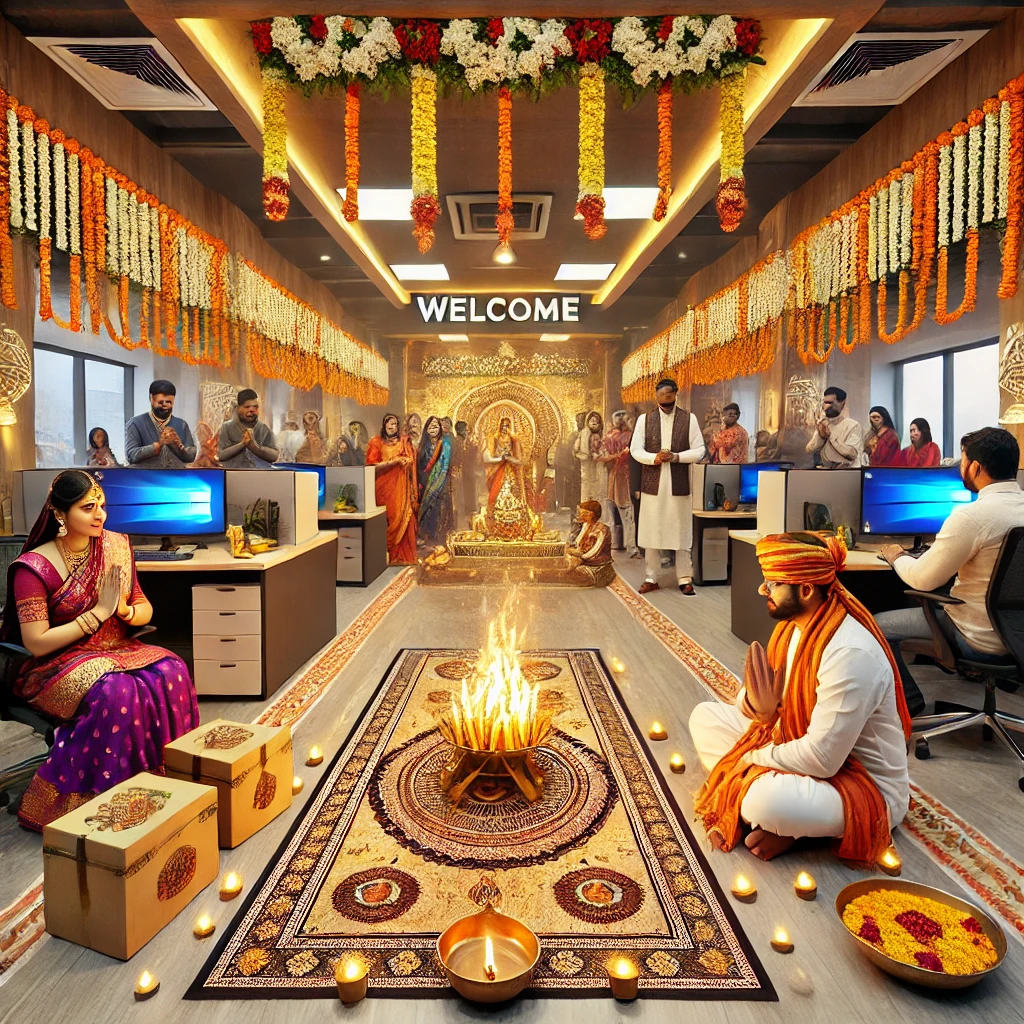 Office Opening Puja - hinduprist